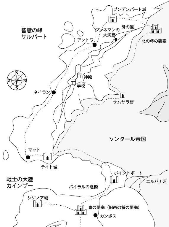 智慧の峰の地図
