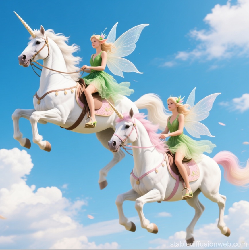 妖精たちとユニコーン